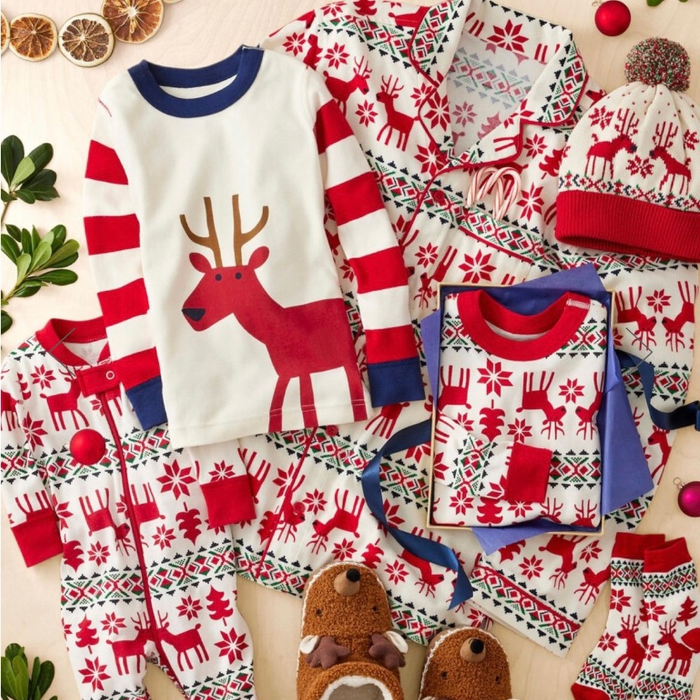 Like New Hanna Andersson Adult unisex reindeer pajamas - Picture 6 of 6